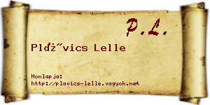 Plávics Lelle névjegykártya